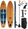 Inflatable Stand Up Paddle Board (6 Inches Thick), ISUP Package W/Premium SUP Accessories & Backpack, Non-Slip Deck