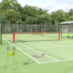 Tennis Net Black and Red 196.9"x39.4"x34.3" Polyester