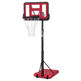 Use for Outdoor Height Adjustable 4.8 to 7.7ft Basketball Hoop 44 Inch Backboard Portable Basketball Goal System with Stable Base and Wheels