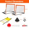 Kids Soccer Goal Training Equipment Set For Backyard Foldable 4x3FT Soccer Net Agility Ladder