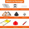 Kids Soccer Goal Training Equipment Set For Backyard Foldable 4x3FT Soccer Net Agility Ladder