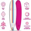 Surfboards,8ft Surfboard,Graphic Top Deck,High Density Slick Bottom,Kids and Adults,Foam Construction Accessories,Paddle Board