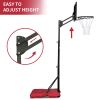 Use for Outdoor Height Adjustable 4.8 to 7.7ft Basketball Hoop 44 Inch Backboard Portable Basketball Goal System with Stable Base and Wheels