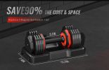 25LB 5 in 1 Single Adjustable Dumbbell Free Dumbbell Weight Adjust with Anti-Slip Metal Handle, Ideal for Full-Body Home Gym Workouts