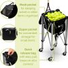 Heavy-Duty Pro Tennis Ball Cart 2.0, Holds 165 Tennis Balls- Premium Practice Hopper, Pickleball, Compact & Lightweight,