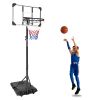 Portable Basketball Goal System with Stable Base and Wheels, use for Indoor Outdoor teenagers youth height adjustable 5.6 to 7ft Basketball Hoop 28 In