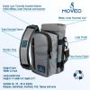 Water Bottle Holder Carrier Bottle Cooler w Adjustable Shoulder Strap and Front Pockets Suitable for 16 oz to 25oz Bottles Gray