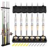 Fishing Rod Rack Vertical Holder Horizontal Wall Mount Boat Pole Stand Storage