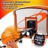 Indoor Mini Basketball Hoop Set Over Door Basketball Hoop with 4 Inflatable Balls Electric Audio Scorer Foldable Basket Gift for Kids and Adults