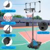 Portable Basketball Goal System with Stable Base and Wheels, use for Indoor Outdoor teenagers youth height adjustable 5.6 to 7ft Basketball Hoop 28 In