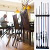 Fishing Rod Rack Vertical Holder Horizontal Wall Mount Boat Pole Stand Storage