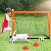 Kids Soccer Goal Training Equipment Set For Backyard Foldable 4x3FT Soccer Net Agility Ladder