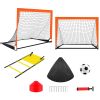 Kids Soccer Goal Training Equipment Set For Backyard Foldable 4x3FT Soccer Net Agility Ladder