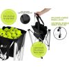 Heavy-Duty Pro Tennis Ball Cart 2.0, Holds 165 Tennis Balls- Premium Practice Hopper, Pickleball, Compact & Lightweight,