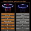 1pc LED Basketball Hoop Light; Remote Control Basketball Hoop LED Light; Change 16 Colors By Yourself; Waterproof; Outdoor Play At Night; Super Bright