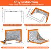 Kids Soccer Goal Training Equipment Set For Backyard Foldable 4x3FT Soccer Net Agility Ladder