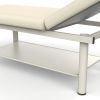 80 Inches Wide - Quality Leather Beauty Spa Furniture Massage Table Bed Iron on Round Legs Facial Bed Beauty Bed - Beige Gray