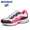 BONA 2022 New Designers Women Action Leather Running Shoes Ladies Shoes Mesh Athletic Shoes Sneakers Women Zapatos De Muje Comfy