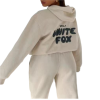 Hoodie-white Fox Outerwear -two Pieces Of Hoodie Suits Long -sleeved Hooded Outfit Set Jst