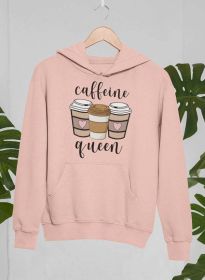 Caffeine Queen Hoodie (Color: Heather Prism Peach, size: X-Large)