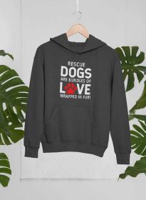 Rescue Dogs Are Bundles of Love Hoodie (Color: Dark Heather, size: XXX-Large)