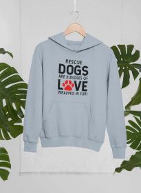 Rescue Dogs Are Bundles of Love Hoodie (Color: Sport Grey, size: XXX-Large)