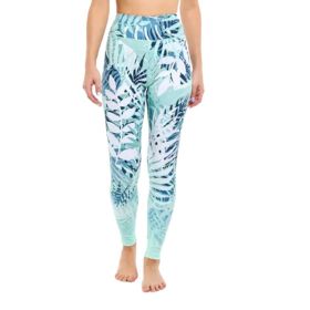 Floral Printed Set Yoga Pants Pilates Training Wear (Colour: Light blue, size: L)