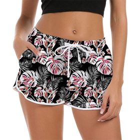 Summer Women Drawstring Board Short Quick Dry Stretch Print Novelty Pattern Swimsuit Swimwear Surfing Beach Shorts –∫—É–ø–∞–ª—å–Ω—ã–π (Color: A, size: XL)