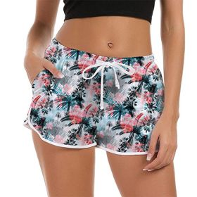 Summer Women Drawstring Board Short Quick Dry Stretch Print Novelty Pattern Swimsuit Swimwear Surfing Beach Shorts –∫—É–ø–∞–ª—å–Ω—ã–π (Color: B, size: M)