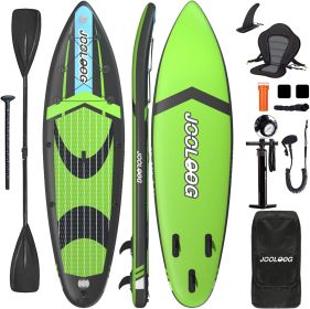 Surfboard, Inflatable Stand Up Paddle Board Complete Premium Accessories,Kayak Seat, Built-in Camera Mount Ultralight Surfboard (Color: Green)