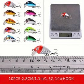 56pcs Premium Minnow Fishing Lures Kit - Hard Bait Plastic Tackle Crank Baits for Freshwater and Saltwater Fishing - Lifelike Design for Increased Cat (Colour: polychrome)