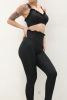 Women's Solid Color Lace Camisole Slim Yoga Trousers Sports Suit