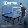 Professional Table Tennis Table with Quick Clamp Ping Pong Net and Post Set - 10 Minute Easy Assembly - Foldable Ping Pong Table