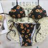 Sunflower Print Bikini New Swimwear Women's Fluffy Swimwear Strap Bikini