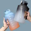 Sports Water Jug With Time Markers; Gradient Color Fitness Accessories