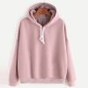 Women Casual Solid Color Hoodies Ladies Long Sleeve Casual Hooded Sweatshirts