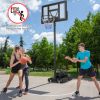 4.25-10 Feet Adjustable Basketball Hoop System with 44 Inch Backboard