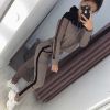 Two-piece autumn and winter women's mesh stitching hooded hoodies + pants sports and leisure suit