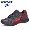 BONA 2022 New Designers Women Action Leather Running Shoes Ladies Shoes Mesh Athletic Shoes Sneakers Women Zapatos De Muje Comfy