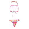 Europe and the United States new swimsuit sexy color lattice straps split swimsuit