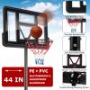 4.25-10 Feet Adjustable Basketball Hoop System with 44 Inch Backboard