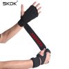 Weightlifting Fitness Gloves With Wrist Wraps; Silicone Gel Full Palm Protection; Gym Workout Gloves; Power Lifting Equipment