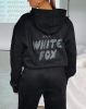 Hoodie-white Fox Outerwear -two Pieces Of Hoodie Suits Long -sleeved Hooded Outfit Set Jst